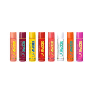 Lip Smacker Flavored Lip Balm Tropic Fever 8 Count (Pack Of 1), Passion Fruit, Peach, Breezey-Teazey, Pina Colada, Grapefruit, Coca Cabana, Tangerine, Mango, Clear,