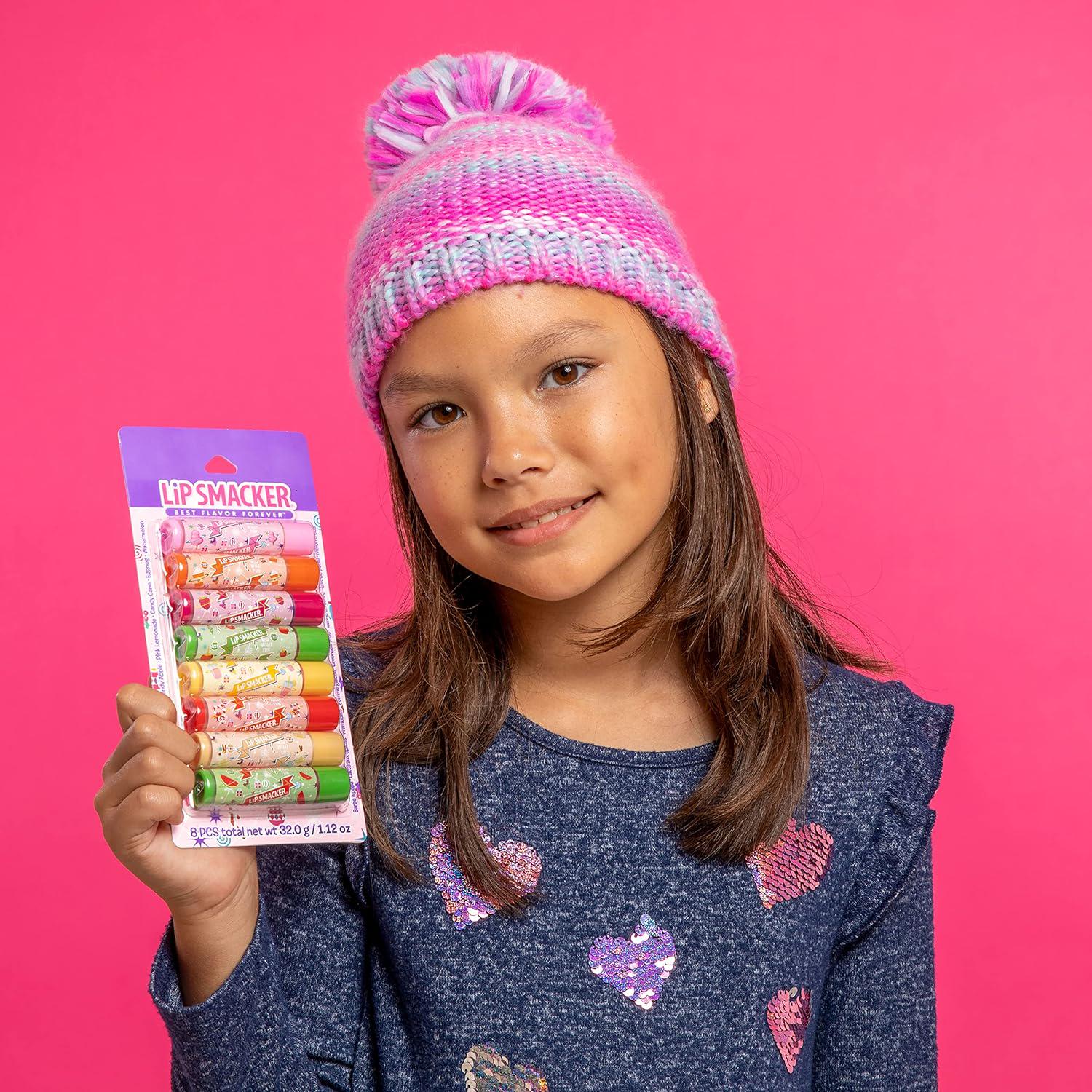 Lip Smacker Holiday Original And Best - 8 Moisturizing Lip Balms, Fun Assortment, Hydrating And Protecting - Vegan,