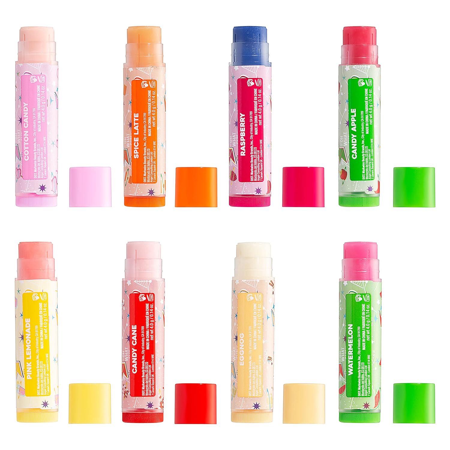 Lip Smacker Holiday Original And Best - 8 Moisturizing Lip Balms, Fun Assortment, Hydrating And Protecting - Vegan,
