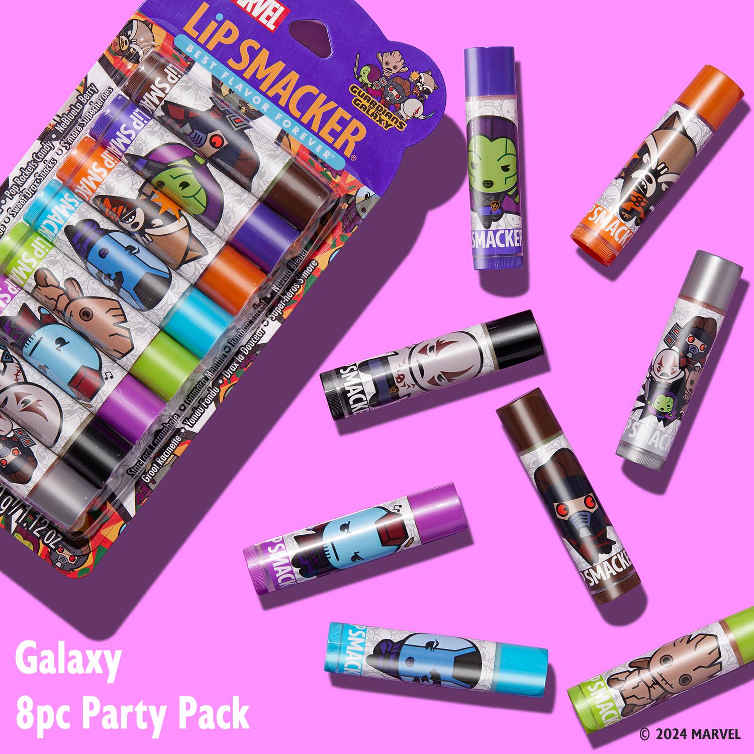 Lip Smacker Marvel Guardians Of The Galaxy Party Pack - Hydrating Lip Balm, Hydrating And Protecting - Cruelty-Free,