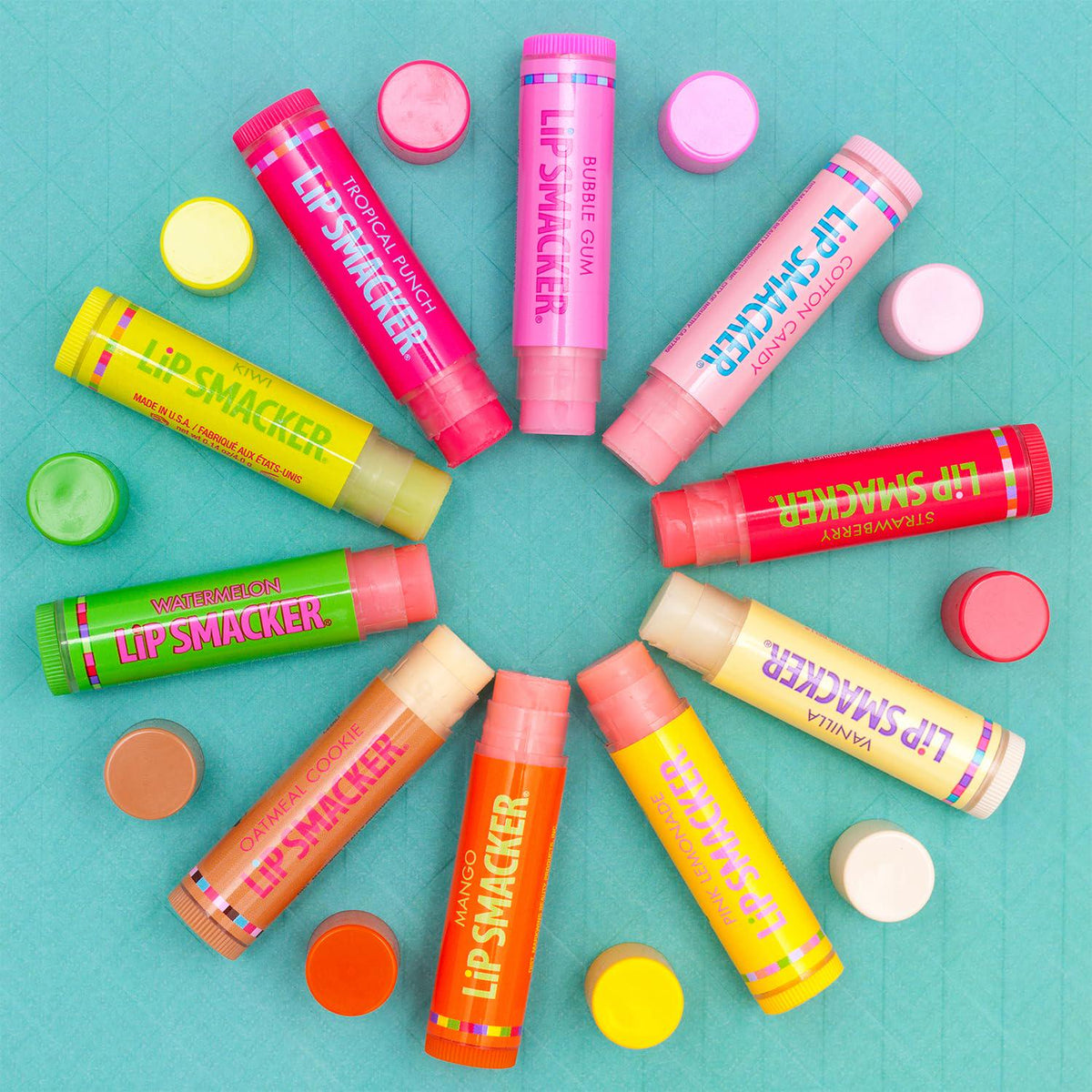 Lip Smacker Original And Best Party Pack - 10 Moisturizing Lip Balms, Classic Flavors, Hydrating And Protecting - Cruelty-Free- Oatmeal Cookie,