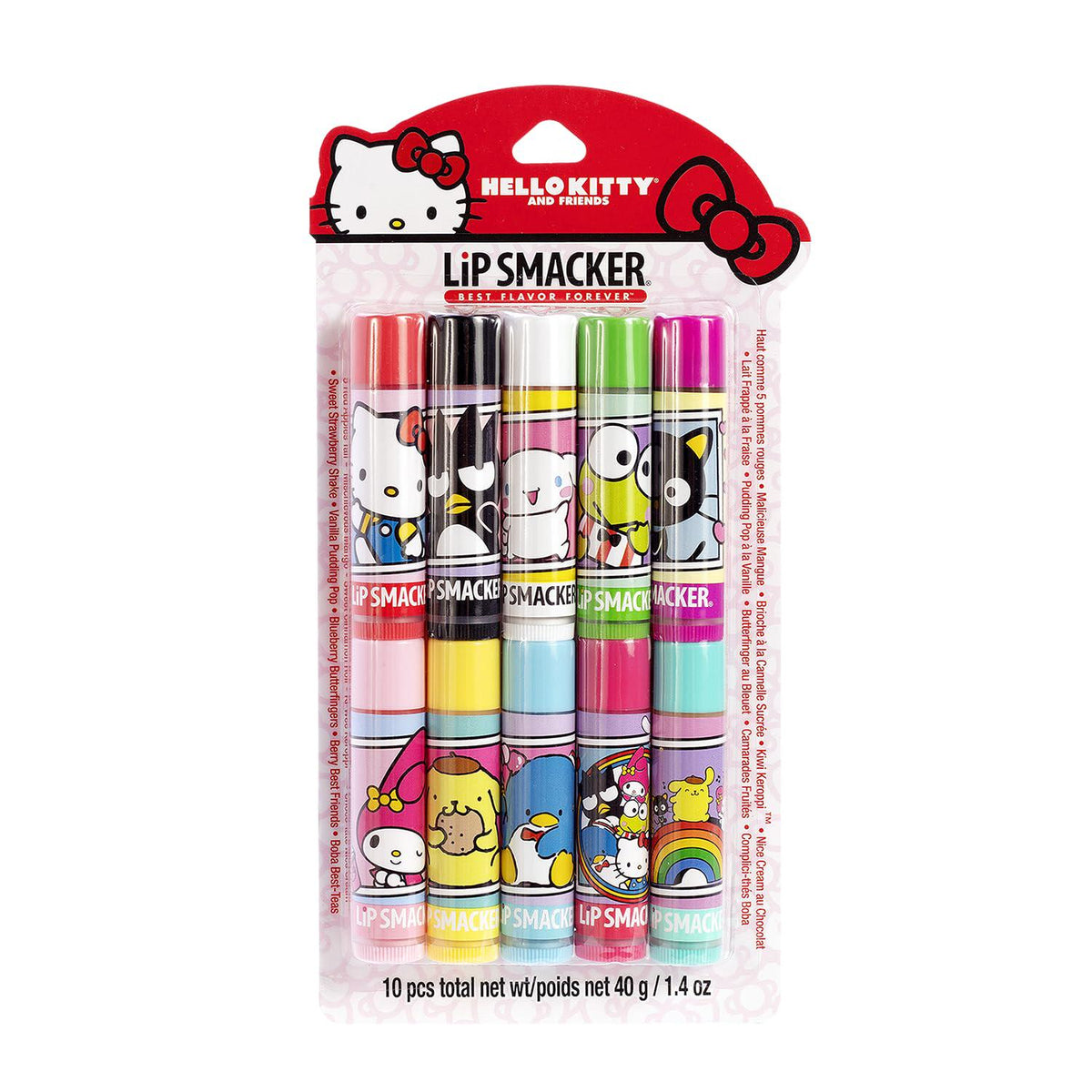 Lip Smacker Sanrio Hello Kitty And Friends Pack - 10 Moisturizing Lip Balms, Hydrating And Protecting - Cruelty-Free,