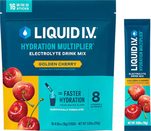 Liquid I.V. Liquid I.V. Hydration Multiplier - Golden Cherry | Electrolyte Powder Drink Mix | 1 Pack (16 Servings)