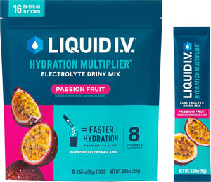 Liquid I.V. Liquid I.V. Hydration Multiplier - Passion Fruit | Electrolyte Powder Drink Mix | 1 Pack (16 Servings)