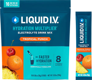 Liquid I.V. Liquid I.V. Hydration Multiplier - Tropical Punch | Electrolyte Powder Drink Mix | 1 Pack (16 Servings)