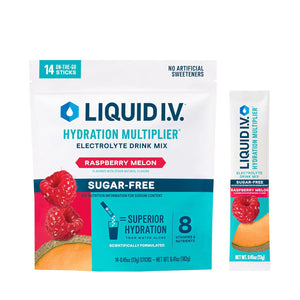 Liquid I.V. Liquid I.V. Hydration Multiplier Sugar-Free - Raspberry Melon | Electrolyte Powder Drink Mix | 1 Pack (14 Servings)