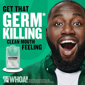 Listerine Freshburst PocketPaks Breath Freshener Strips, Kills 99% of Germs, Portable & On-the-Go, 3 x 24 Strips