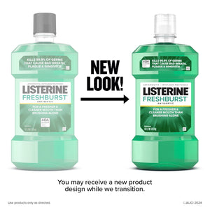 Listerine Freshburst Antiseptic Mouthwash, Spearmint, Kills 99% of Germs that Cause Bad Breath, Fights Plaque & Gingivitis, ADA Accepted, 1L