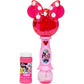 Disney Minnie Mouse Light & Sound Musical Bubble Wand, Includes Bubble Solution, Kids Toy