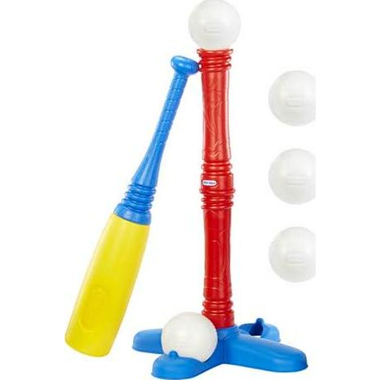 Little Tikes red t ball set with 5 balls toddler toy for kids 18 months and up baseball practice set indoor outdoor
