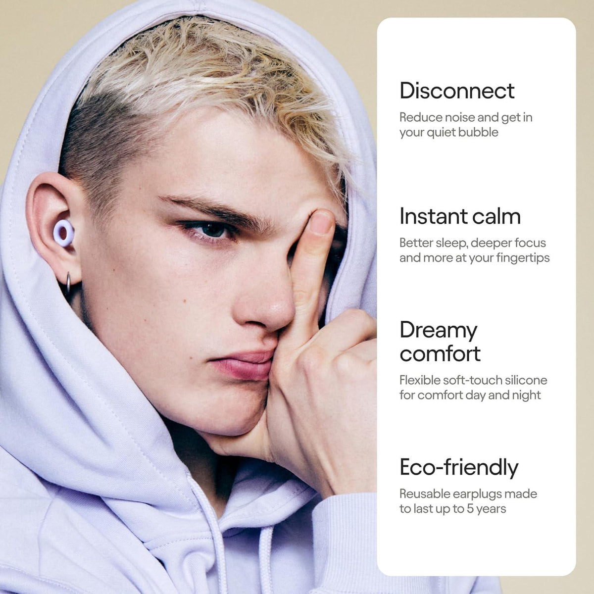 Loop Loop Quiet 2 Ear Plugs - Ultra-Comfy Reusable Noise-Reducing Earplugs For Sleep, Deep Focus, Travel, Sensitivity | Flexible Hearing Protection | Customizable Fit | 24dB (SNR) Noise Reduction