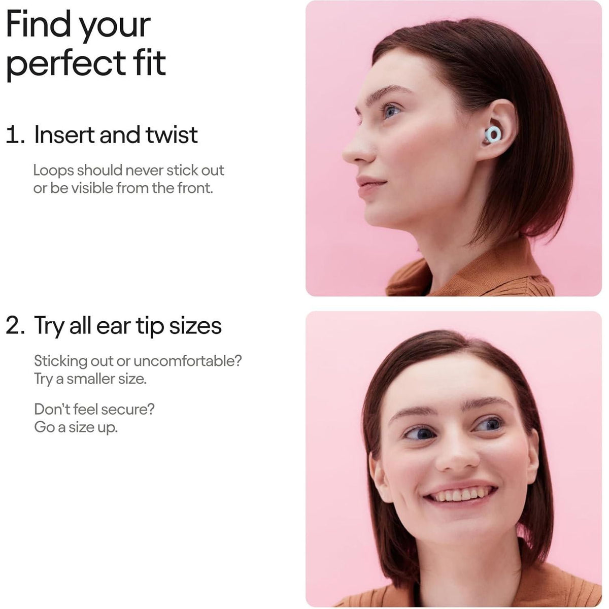 Loop Loop Quiet 2 Ear Plugs - Ultra-Comfy Reusable Noise-Reducing Earplugs For Sleep, Deep Focus, Travel, Sensitivity | Flexible Hearing Protection | Customizable Fit | 24dB (SNR) Noise Reduction