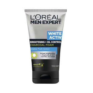 L'Oreal Paris Men Expert White Activ Oil Control Charcoal Brightening Foam 100ml,8992304009679
