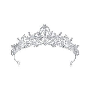 Lovelyshop Clear Crystal Sliver Swan Alloy Tiara For Younger Woman In Party Wedding Quinceanera,