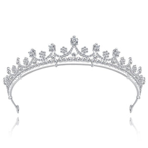Lovelyshop Shinny Zircons Delicate Royal Bridal Alloy Tiara For Younger Woman In Wedding Party Quinceanera,