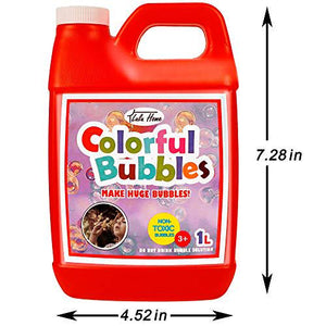 Lulu Home Bubble Solution 33.8 oz Refill for Bubble Toys and Machines Makes 2.5 Gallons