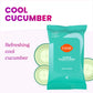 Lume Acidified Deodorant Wipes, 24-Hour Odor Control, Aluminum-Free, Baking Soda-Free, Skin-Loving, Cool Cucumber, 15 Count Pack of 3