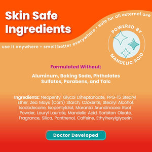 Lume Lume Whole Body Deodorant - Smooth Solid Stick - 72 Hour Odor Control - Aluminum Free, Baking Soda Free And Skin Safe - 2.6 Ounce (Pack Of 2) (Clean Tangerine)