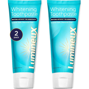 Lumineux Teeth Whitening Toothpaste, 2-Pack, Peroxide-Free, Enamel-Safe, Fluoride-Free, No Artificial Colors or Alcohol, 375 oz