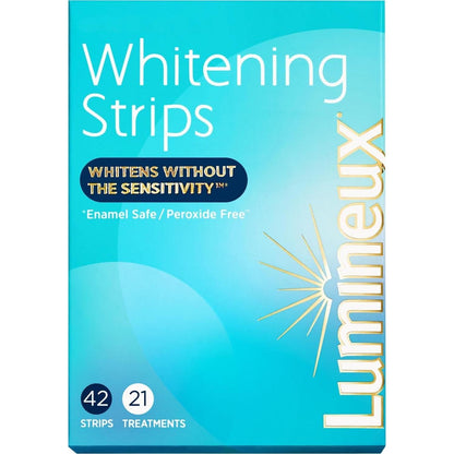 Lumineux Lumineux Teeth Whitening Strips 21 Treatments Peroxide Free - Enamel Safe For Whiter Teeth - Whitening Without The Sensitivity - Dentist Formulated - Sensitivity Free