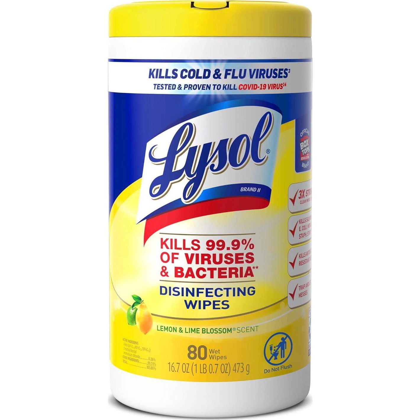 Lysol Disinfecting Wipes Bundle, Home, Apartment & Dorm Essentials, Multi-Surface Cleaning Wipes, Lemon & Lime Sanitizing Wipes, 80 Count