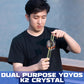 MAGICYOYO K1 Plus& K2 Responsive Yoyo For Kids, Professional Yoyos 2 Pack, Dual Purpose Plastic Yoyo With Unresponsive Yoyo Bearing For Adults/Advancer+12 Yoyo Strings+2 Holes Yoyo Storage Case,