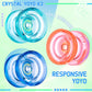 MAGICYOYO K2 Crystal Yoyo Pack Of 3, Responsive Yoyo For Kids, Professional Dual Purpose Yoyos Replacement Unresponsive Bearing For Adults/Advanced+18 Strings+Yoyo Accessory Kit(Green+Blue+Orange),