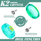 MAGICYOYO K2 Crystal Yoyo Responsive Yoyo For Kids , 2 Pack Professional Yo-Yos, Dual Purpose Trick Yoyos With Unresponsive Yoyo Bearing + 12 Yo Yo Strings + Bearing Remover + Yoyo Bag (Green + White),