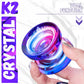 MAGICYOYO K2 Responsive Yoyo For Kids, Professional Plastic Crystal Yoyo For Beginner , Dual Purpose Yoyo Replacement Unresponsive Yoyo Bearing With 12 Yoyo Strings + Yoyo Case Bag (Crystal Gradient),