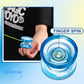 MAGICYOYO Professional Crystal Yoyo K2, Responsive Yoyo For Kids, Plastic Yoyo Professional Beginner Yo Yo With Unresponsive Yoyo Bearing For Intermediate + 12 Yo-yo Strings+Yo Yo Bag (Crystal Blue),