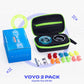 MAGICYOYO Professional Pack Of 2 Yoyos V3+K2, Responsive Yoyo For Kids Beginner, Dual Purpose Trick Yoyo With Unresponsive Yoyo Bearing For Adults/Advanced+Extra Yo-yo Case + 12 Yoyo Strings,