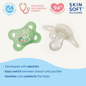 MAM Day And Night Pacifiers, Glow In The Dark Pacifier For Breastfed Babies, 0-6 Months, Unisex,