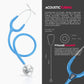 MDF Instruments, Acoustica Lightweight Stethoscope For Doctors, Nurses, Students, Home Health Use, Adult, Dual Head, Bright Blue Tube, Silver Chestpiece-Headset, MDF747XP14,