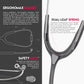 MDF Instruments, Acoustica Lightweight Stethoscope For Doctors, Nurses, Students, Home Health Use, Adult, Dual Head, Grey Tube, Silver Chestpiece-Headset, MDF747XP12,