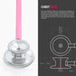 MDF Instruments, Acoustica Lightweight Stethoscope For Doctors, Nurses, Students, Home Health Use, Adult, Dual Head, Pink Tube, Silver Chestpiece-Headset, MDF747XP01,