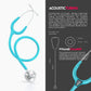 MDF Instruments, Acoustica Lightweight Stethoscope For Doctors, Nurses, Students, Home Health Use, Adult, Dual Head, Pastel Blue Tube, Silver Chestpiece-Headset, MDF747XP03,