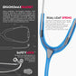 MDF Instruments, Acoustica Lightweight Stethoscope For Doctors, Nurses, Students, Home Health Use, Adult, Dual Head, Bright Blue Tube, Silver Chestpiece-Headset, MDF747XP14,