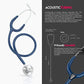 MDF Instruments, Acoustica Lightweight Stethoscope For Doctors, Nurses, Students, Home Health Use, Adult, Dual Head, Navy Blue Tube, Silver Chestpiece-Headset, MDF747XP04,