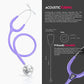 MDF Instruments, Acoustica Lightweight Stethoscope For Doctors, Nurses, Students, Home Health Use, Adult, Dual Head, Pastel Purple Tube, Silver Chestpiece-Headset, MDF747XP07,