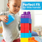 MEGA BLOKS First Builders Toddler Blocks Toys Set, Big Building Bag With 80 Pieces And Storage, Blue, Ages 1+ Years,