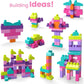 MEGA BLOKS First Builders Toddler Blocks Toys Set, Big Building Bag With 80 Pieces And Storage, Pink, Ages 1+ Years,