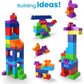 MEGA BLOKS First Builders Toddler Blocks Toys Set, Big Building Bag With 80 Pieces And Storage, Blue, Ages 1+ Years,