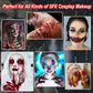 MEICOLY 7Pcs SFX Special Effects Makeup Kit,Helloween Cosplay Makeup,6 Color Bruise Makeup Palette+Coagulated Blood+Fake Blood Splatter+Black Stipple Sponge+Scar Wax With Spatula Tool+Scar Wax Remover,
