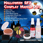 MEICOLY 7Pcs SFX Special Effects Makeup Kit,Helloween Cosplay Makeup,6 Color Bruise Makeup Palette+Coagulated Blood+Fake Blood Splatter+Black Stipple Sponge+Scar Wax With Spatula Tool+Scar Wax Remover,