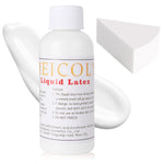 MEICOLY Clear White Liquid Latex With Sponge,Halloween Costume SFX Makeup For Scar Burn Monster Zombie Cut Wound Skin Wrinkle,Latex Glue For Face And Body,