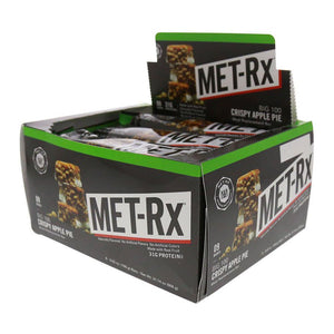 MET-Rx Big 100 Colossal Protein Bars, Crispy Apple Pie, Meal Replacement Bars, 9 Count