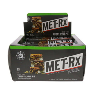 MET-Rx Big 100 Colossal Protein Bars, Crispy Apple Pie, Meal Replacement Bars, 9 Count