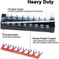 MILAPEAK Terminal Block And Strip - 6 Sets 8/10/12 Positions 600V 25A Dual Row Wire Screw Terminal Strip Block With Cover + 400V 25A Pre-Insulated Terminals Barrier Strips Jumpers (Black And Red),