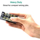 MILAPEAK Terminal Block And Strip - 12pcs (6 Sets) 4 Positions Dual Row 600V 25A Screw Terminal Strip Blocks With Cover + 400V 25A 4 Positions Pre-Insulated Terminals Barrier Strip Black And Red,