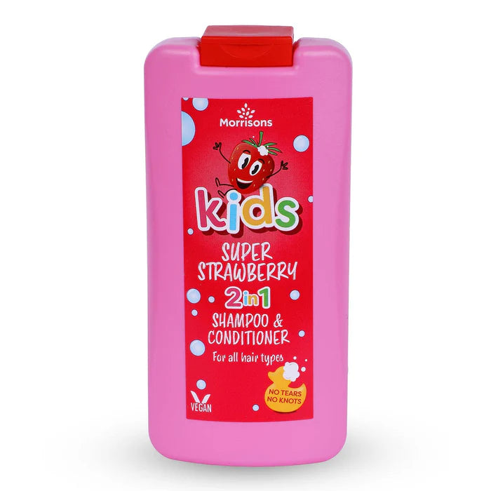 Morrisons Kids Super Strawberry 2-In-1 Shampoo & Conditioner 250ml,5010525153124